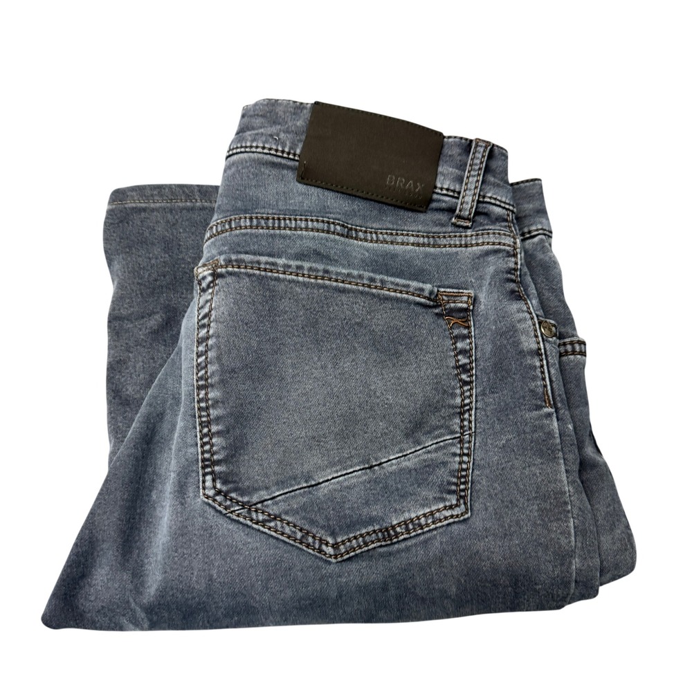Brax Chuck Jeans Mens 32 (32x32 ACTUAL) Slim Fit Blue Hybrid Flex Stretch Denim